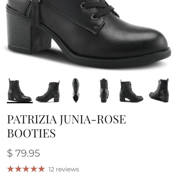 RARE FIND 🖤 》PATRIZIA Junia-Rose Embroidered Combat Boot - Picture 3 of 13